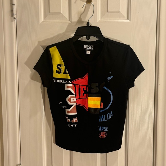 Diesel deconstructed print crew neck T-Shirt. Limited! EXCELLENT CONDITION - Picture 7 of 8